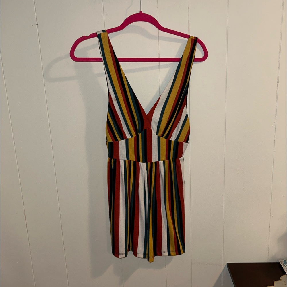 Bershka Striped Jumpsuit